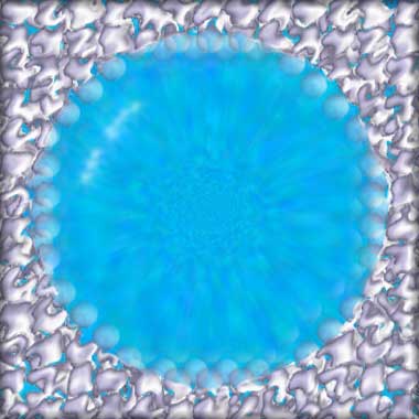 Aqua & pearls, swirled